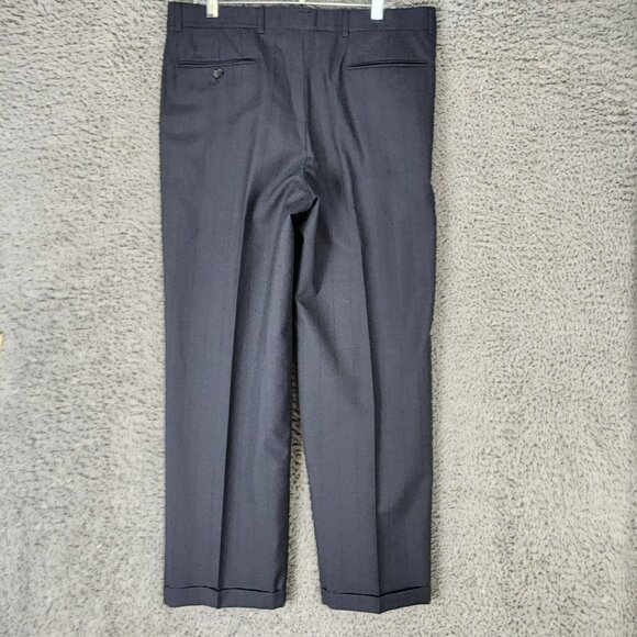 Gianelli Uomo 2 Piece Suit Mens 44L 36x30 Blue Double Breasted Jacket Pants Set - Picture 15 of 16